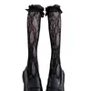 Meias Brancas de Renda Lolita para Panturrilha Meias de Comprimento Médio Infantis Meias-Calça Longas de Renda Estilo Japonês Jk Acima do Joelho Lolita