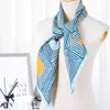 Estilo K Lenço Quadrado 90 Elegante Seda de Imitação Sarja Feminina Decorativo Lenço de Seda Feminino Toque de Seda DIY Lenço Fino de Seda
