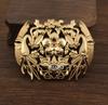 Acessórios de joias antigos cor de cobre fundido retenção de cor Coroa de cabelo Lotus Dourado pingente material para grampo de cabelo diy 67*51mm