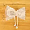 Cinta de Malla Fresca Accesorios de Moño de Perlas Flor de Tela Hecha a Mano Hilo Tejido Tela de Organza Accesorios de Ropa DIY
