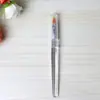 Pincel de lábios com tampa mini portátil maquiagem batom pincel de cor labial acrílico transparente pelo curto pincel de maquiagem