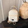 Mochila Pequena Portátil Estilo Fragrância Pequena Retrô Simples Casual da Moda Popular Deste Ano Mochila Diária de Corrente Acolchoada