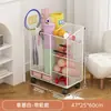 Cesta de Almacenamiento para Esterilla de Yoga, Estante de Almacenamiento para Equipo de Fitness en Casa con Ruedas, Estante de Almacenamiento tipo Sandwich para Baloncesto y Bádminton