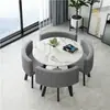Conjunto Simples de Mesa e Cadeiras para Recepção de Negócios Uma Mesa Quatro Cadeiras Recepção Casual Mesa Redonda Pequena Área de Descanso Loja Mesa de Jantar