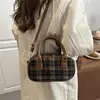 Bolso Cuadros de Tendencia de Nicho de Este Año para Mujer 2026 Nuevo Bolso Cruzado Versátil de Verano Bolso de Hombro