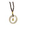 Colar Colar com Pingente de Sino Pequeno de Jade Fivela da Paz Pingente Teçido Estilo Ins Presente para Amigas, Casais e Estudantes