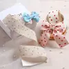 Fita de algodão e linho imitação estilo coreano com estampa de morango em um lado, fita para laço DIY, acessórios de cabelo, acessórios de vestuário, fita para embalagem de presente