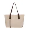 Bolsa Tote Tecida Retro de Grande Capacidade para Mulheres, Novo Modelo 2026, Versátil para o Dia a Dia, Ombro, Sob o Braço