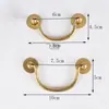 Manijas de Cajón de Escritorio Imitación Antigua Estilo Chino de Cobre Puro al por Mayor, Herrajes para Muebles de Cajón de Gabinete, Manijas de Cobre Puro para Gabinetes