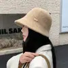 Chapéu de Pescador de Lã Misturada Novo para Outono e Inverno para Mulheres Faz o Rosto Parecer Menor Versátil Moda Aba Larga Irregular Chapéu Quente