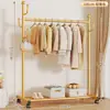 Perchero de pie simple para abrigos y sombreros, tendedero interior, perchero para dormitorio, estante de almacenamiento de ropa para el hogar, tendedero para dormitorio, barra de secado para dormitorio