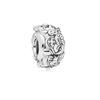 Pandora Cobre Blanco Plateado Clip Fijo Gota de Agua Nota Redondo Hoja Aislante Hebilla Fija Accesorios de Cuentas Colgantes
