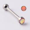 Clavo de titanio G23 nuevo transfronterizo con lengua de flash 4 mm diente interno mini Aobao aro para la lengua 14g perforación decoración de lengua de rosca interna