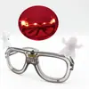 Gafas de Calavera Brillantes para Halloween, Gafas con LED Intermitente para Decoración de Fiesta, Fabricante Mayorista de Accesorios de Decoración de Halloween