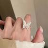 Anillo Abierto de Circonita de Mariposa Colorida Super Hada para Mujer Diseño Nicho Anillo para Dedo Índice Lujo Accesible Anillo de Verano de Alta Gama Tendencia