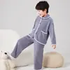 Pijama para Niños Otoño e Invierno Nueva Ropa de Casa Infantil Forro Polar y Engrosado Niños Medianos y Grandes Niñas Pequeñas Traje Térmico de Terciopelo Austriaco