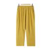 Calças femininas de meia-idade e idosas, calças casuais de verão, cintura elástica, calça reta, mãe de verão, vovó fina, calça folgada
