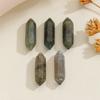Colgante de columna hexagonal de amatista natural de cuarzo rosa transfronterizo europeo y americano, accesorios hechos a mano, joyería al por mayor.