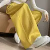 Ropa de Mujer 2026 Primavera y Verano Nuevos Pantalones Deportivos de Cintura Alta de Pierna Ancha Pantalones Deportivos Banana Pantalones Rectos de Lana de Cordero para Mujer