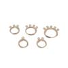 Anillo de banda de oro auténtico de 14 quilates que preserva el color, clip redondo para la oreja, accesorios para aretes caseros, aretes caseros, joyería semiacabada.