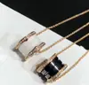 Versión Alta Collar de Cerámica Baojia para Mujer V Oro Oro Rosa Primavera Hombrecito Rojo Cadena para Cintura Clavícula Grande y Pequeña Caridad