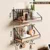 Estante de pared, instalación sin taladro, perfecto para dormitorios estudiantiles, imprescindible para recámaras, divisor de pared, cesta colgante, estante de almacenamiento
