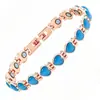 Pulsera Magnética de Aleación Ecológica Ajustable Gauss Full-Magnética con Pedrería en Forma de Corazón, Superventas Transfronteriza de Amazon para Mujer en Stock