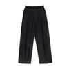 Nanxia Disguise 2025 Otoño Nuevo Estilo Japonés Color Sólido Plisado Casual Pantalones Largos Retro Sueltos Unisex Pantalones Rectos para Hombre