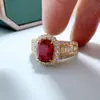 Anillo de rubí vintage para mujer de una generación, plata de ley s925, engaste de cuatro garras con corindón rojo paloma de 2 quilates, anillo de diamante