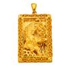 Colgante de hombre dominante con etiqueta de tigre de joyería chapada en oro de latón bajo la etiqueta de tigre de montaña este año estilo Jianghu