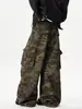 Casa de Arce para Hombre / Primavera 2026 Diseño Americano High Street Ropa de Trabajo Pantalones de Trabajo Camuflaje de Pierna Ancha Jeans de Largo Completo