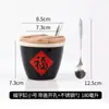 Tarro de Cerámica Único con el Personaje '' para Condimentos, Popular en Redes Sociales, Adecuado para Uso Doméstico y Comercial, Tarro de Condimentos Estilo Chino Retro