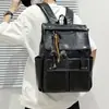 Mochila texturizada para mujer, nueva moda 2026, bolsa escolar de color liso para niñas, bolsa de viaje para viajes cortos de estudiantes universitarios