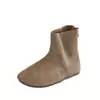 Zapatos Infantiles Qqo 2025 Otoño e Invierno Nuevas Botas de Cuero Infantiles Moda y Versátiles Estilo Británico Botines Cortos para Niñas Botas Individuales para Niñas