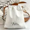 Nova Bolsa de Armazenamento de Lona com Cordão para Cosméticos e Acessórios, Bolsa de Lona de Algodão de 8 Onças para Roupas e Armazenamento de Presentes