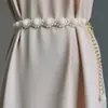 Cinturón tejido de perlas para mujer, accesorio de cadena de cuentas de verano, cadena decorativa para vestido, cadena para la cintura para vestidos de mujer en verano