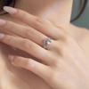 Nuevo Anillo Apilable en Forma de V de Plata de Ley 925 Vineyen 2024 para Mujer con Circonita Oval Incrustada Moda Europea y Americana Diseño Nicho