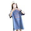 Camiseta de Manga Curta Bordada com Letra de Design para Mulheres Verão 2024 Nova Solta Tamanho Grande Moda Tops Femininos Fornecimento Atacado