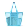 Bolsa de Playa, Bolsa de Almacenamiento de Artículos de Tocador de Gran Capacidad, Bolsa de Almacenamiento para Traje de Baño, Bolsa de Malla Plegable de un Solo Hombro para Natación al Aire Libre
