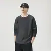 Suéter henley masculino pesado de 590g estilo retro old money, novo tricô casual quente da moda outono/inverno 2026