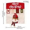 Decoraciones navideñas de dibujos animados de colores tridimensionales, funda para silla de muñeca, funda para silla de mesa de alce, accesorios para vestido de cocina, venta al por mayor