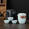 Conjunto de Chá de Viagem Suit Armazenamento Portátil Copo Expresso Chaleira para Atividade ao Ar Livre Carro Acampamento Presente para Empresa