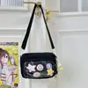 Bolsa Transparente de Ombro Cruzado Cor Sólida, Bonita e Fashion, Versátil, Alto Valor Estético, para Meninas, Adequada para Faculdade e Estilo Anime