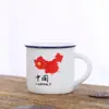 Taza de Té de Cerámica Esmaltada Imitación, Copa Pequeña de Vino Clásica Creativa Nostálgica, Taza Mini Linda Popular de Atracción Turística, Precio Especial