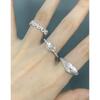 1072 Anillo de Encaje de Corazón Plata Brillante Diseño Nicho Lujo Accesible Estilo K Plata Esterlina S925 Anillo para Mujer