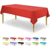Toalha de Mesa Descartável Regular Filme de PEVA Retangular Transfronteiriça Impermeável e à Prova de Óleo Toalha de Mesa para Festa de Feriado Festa de Aniversário