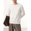 Suéter OT para Hombre Cuello Redondo Old Money, Suéter de Punto Base Casual Holgado Cálido Color Sólido Nuevo Otoño/Invierno para Hombre