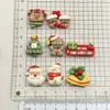 Navidad Papá Noel Campana Accesorios de Resina DIY Funda para Teléfono Celular Caja de Papelería Pasador Accesorios para el Cabello Parche de Material