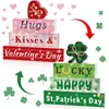 Nuevos Adornos de Madera para el Día de San Valentín Transfronterizos 2027 con Impresión UV a Doble Cara, Recuerdos de Madera en Forma de Corazón para Aniversarios de Boda