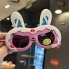 Conejo de Silicona para Niños Gafas de Sol Polarizadas Lindas de Bebé Dibujos Animados Conejo Violento Gafas de Sol para Niños Forma de Oreja Larga